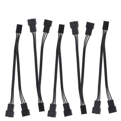 5Pcs 3Pin 1 To 2 Extension Cable Splitter CPU Chassis Fan Sleeve Adapter Power Line