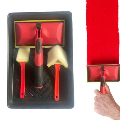 Pincel Pad para Paredes Aparador de Bordas de Tinta Com Cabo Giratório Cantos Ajustáveis Teto Ferramenta Aplicadora Pad Painter