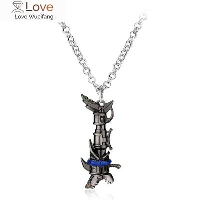 Jinx Necklace Pendant Chain Anime Arcane Powder Cosplay Costume Jewelry Neck Lace Gift Women Men Metal Punk Cool Gun Necklaces