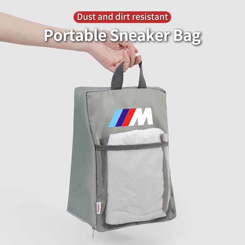 2025 Gorąca Naklejka Samochodowa Organizer na Trampki Przenośna Torba do Przechowywania Butów z Tkaniny Oxford Akcesoria Podróżne Do BMW E46 E90 E60 F10 E39 F30 E