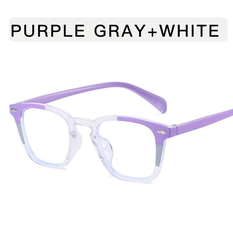 Square Shape Eyeglass Frames Women Rivets Decoration Anti Blue Light Men Glasses Campus Style Glasses Women