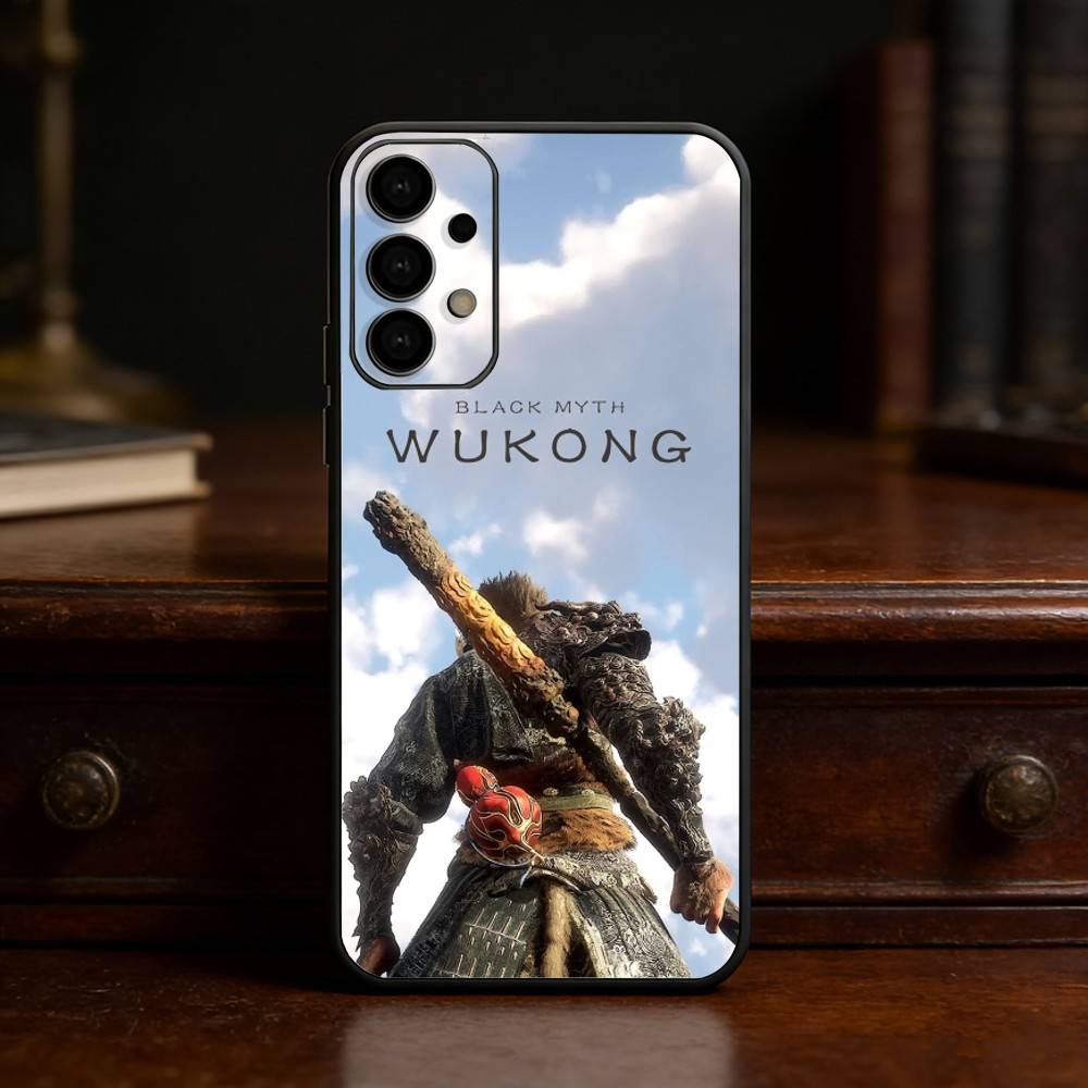 B-Black Myth Wukong Phone Case For Samsung S25,24,21,22,23,30,Ultra,20,Plus,Fe,Lite,Note Soft Black Cover