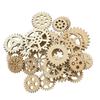 25 Stück Unbearbeitete Holzstücke Basteln DIY Malerei Dekorationen Mini Holz Zahnrad Puzzle Knöpfe