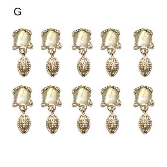 

10 шт./компл. украшение для ногтей DIY ювелирные изделия долговечный легкий блестящий лак для маникюра и дизайна ногтей G