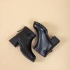 Leather thick heel Martin boots women's 2025 new thin boots British casual short boots high heel versatile thin boots