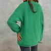 Women's Plus Size Chunky Knit Roll Neck Sweater - Solid Color Loose Pullover for Autumn/Winter
