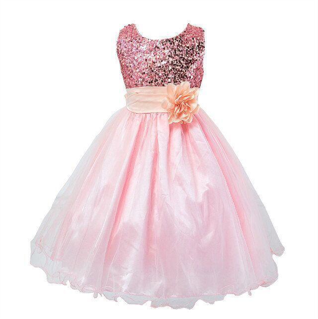 Baby Girl Dress Girl Clothing Flower Sequins Dress For Christmas Halloween Brithday Party Wedding Princess Dress Christmas