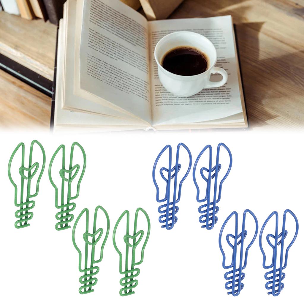 100Pcs Paper Clips Small Cute Light Bulb Special Shaped Metal Office Supplies for Notes