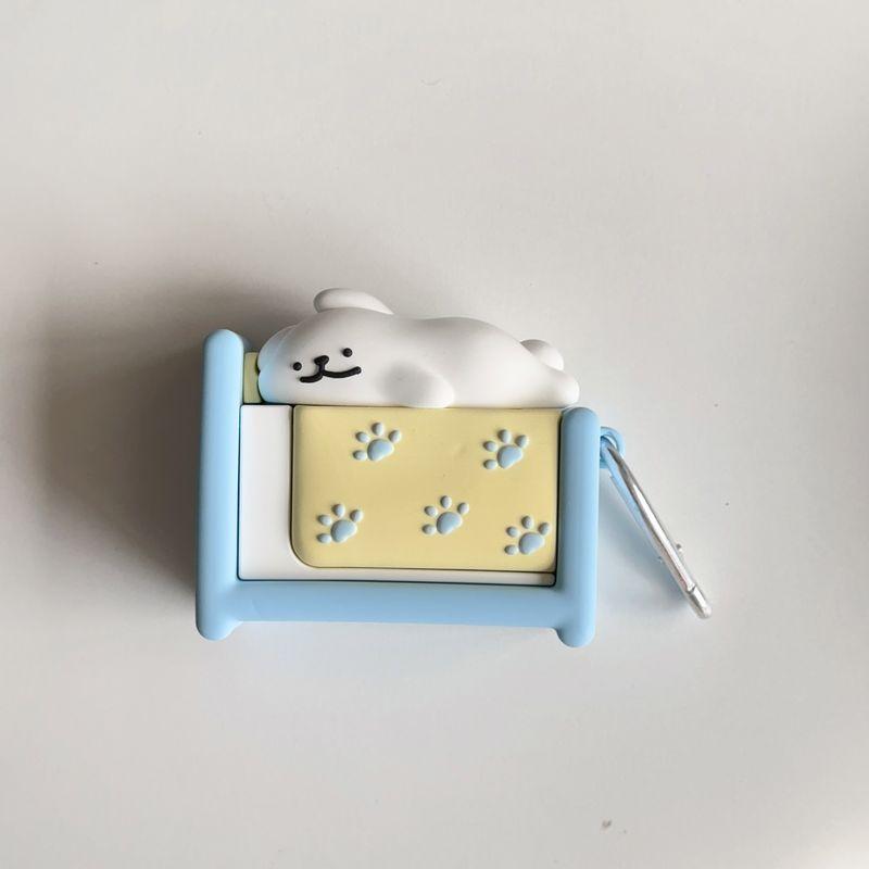 

Generation Protective Cover Bluetooth Airpods1/2 Generation for Apple Silicone Soft Case Drop-Resistant Niche Style Huaqiang North Luoda 5 Generation Huaqiangbei three generations Blue Sleep lines dog