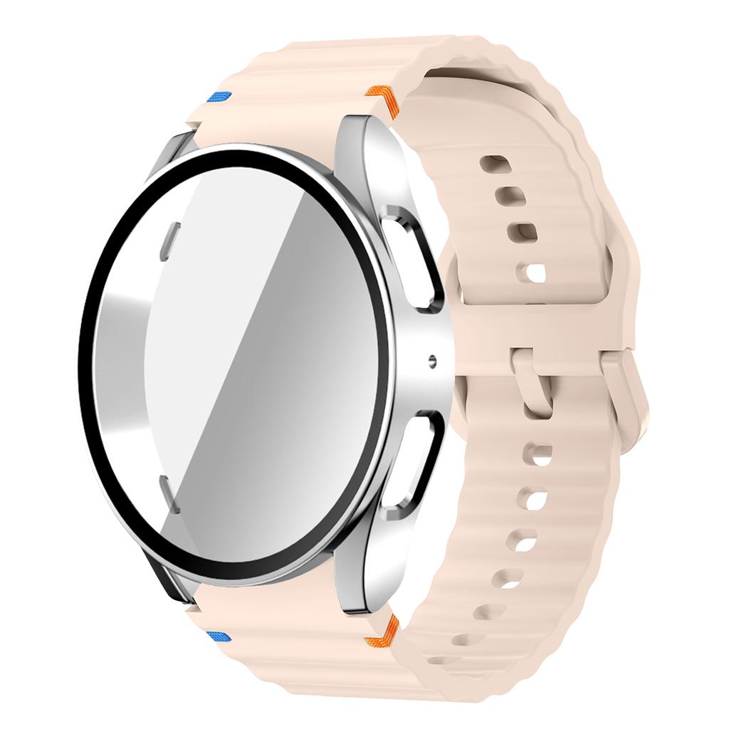 Silicone Strap for Samsung Watch 7 6 5 4 40mm 44mm 5Pro 45mm Band With Case Screen Protector Bumper cover for Wrist Accessories