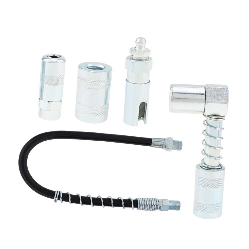 Automotive Grease Coupler Adapter Set Flexible Hose Portable Tools for Vehicle Truck Garage Maintenance