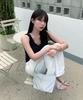 Mucu And Ebony Near Flat Bag _ Silver