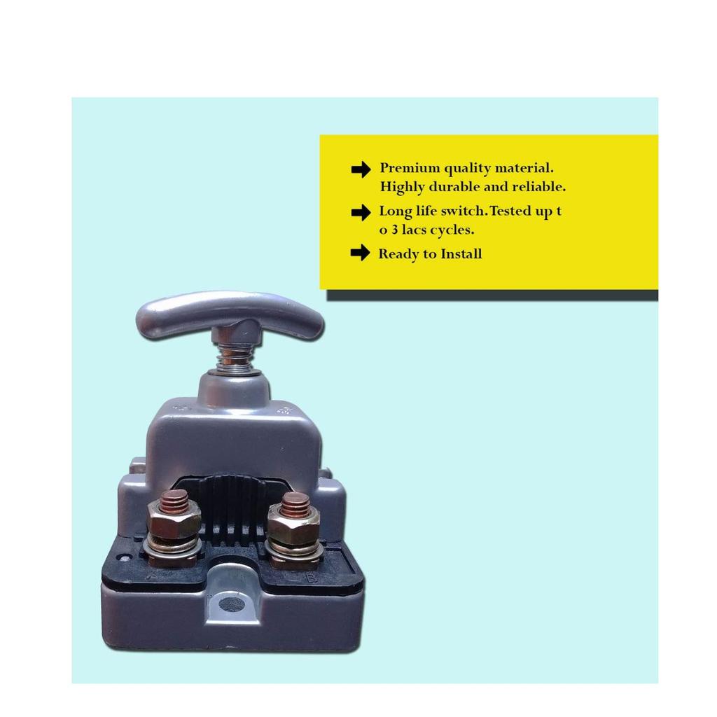 500A Heavy Duty 12V–36V Battery Disconnect Kill Switch Isolator with Fixed Handle for Car, Truck, RV, Boat, Marine & Auto