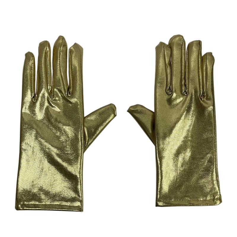 

1 пара зносостійких рукавичок Жіночі танцювальні рукавички-мітенки Рукавички для Хелловіну Будівельні та механічні роботи золотий