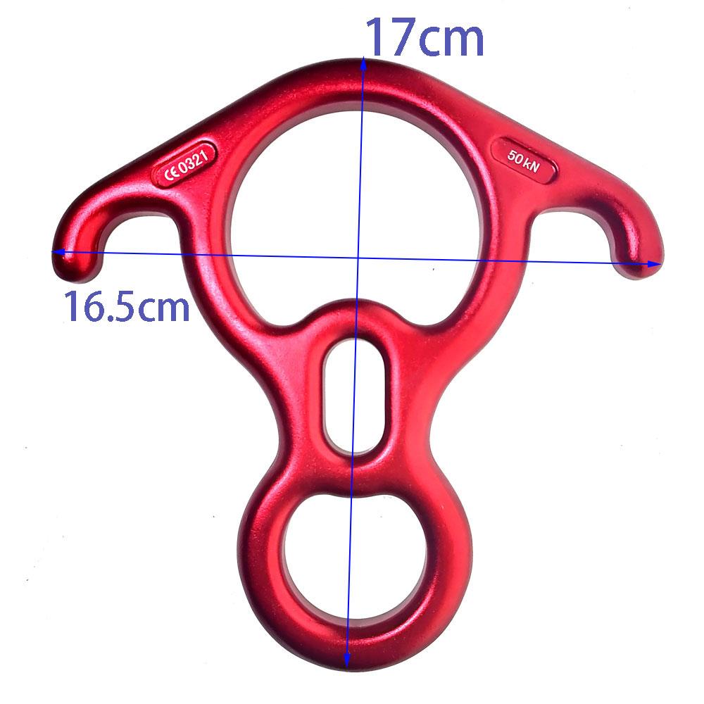 50KN Outdoor Rock Climbing Descender 8 Word Ring
