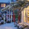 12Pcs Acrylic Clear Christmas Icicle Pendants Set Hanging Icicle Decorations  Wedding Party