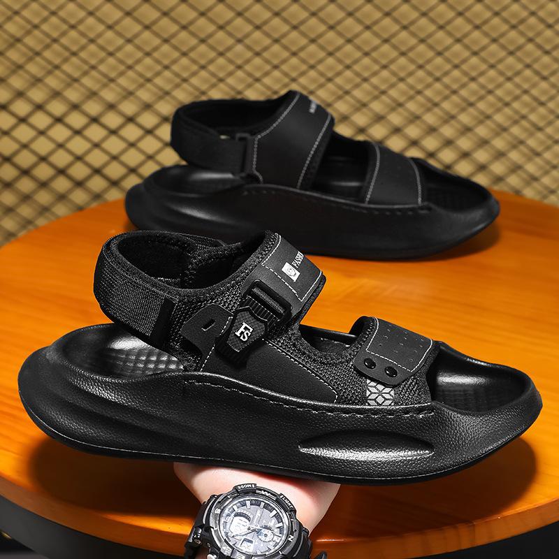Sandals summer fashion thick sole stepping on shit feeling teen comfortable sandals casual wear wading travel beach shoes