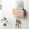 Hallway Wall Holder Wooden Punch   Multifunctional Key Holder for Bag Hat Scarf