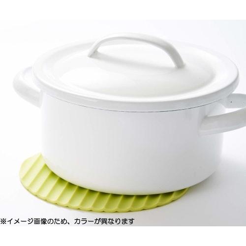 Yoshikawa EA to CO Iitoko Nami (Nami) Dark Gray Trivet/Pot Holder/2-Way Silicone Mat, 18 x 16 cm, AS0045