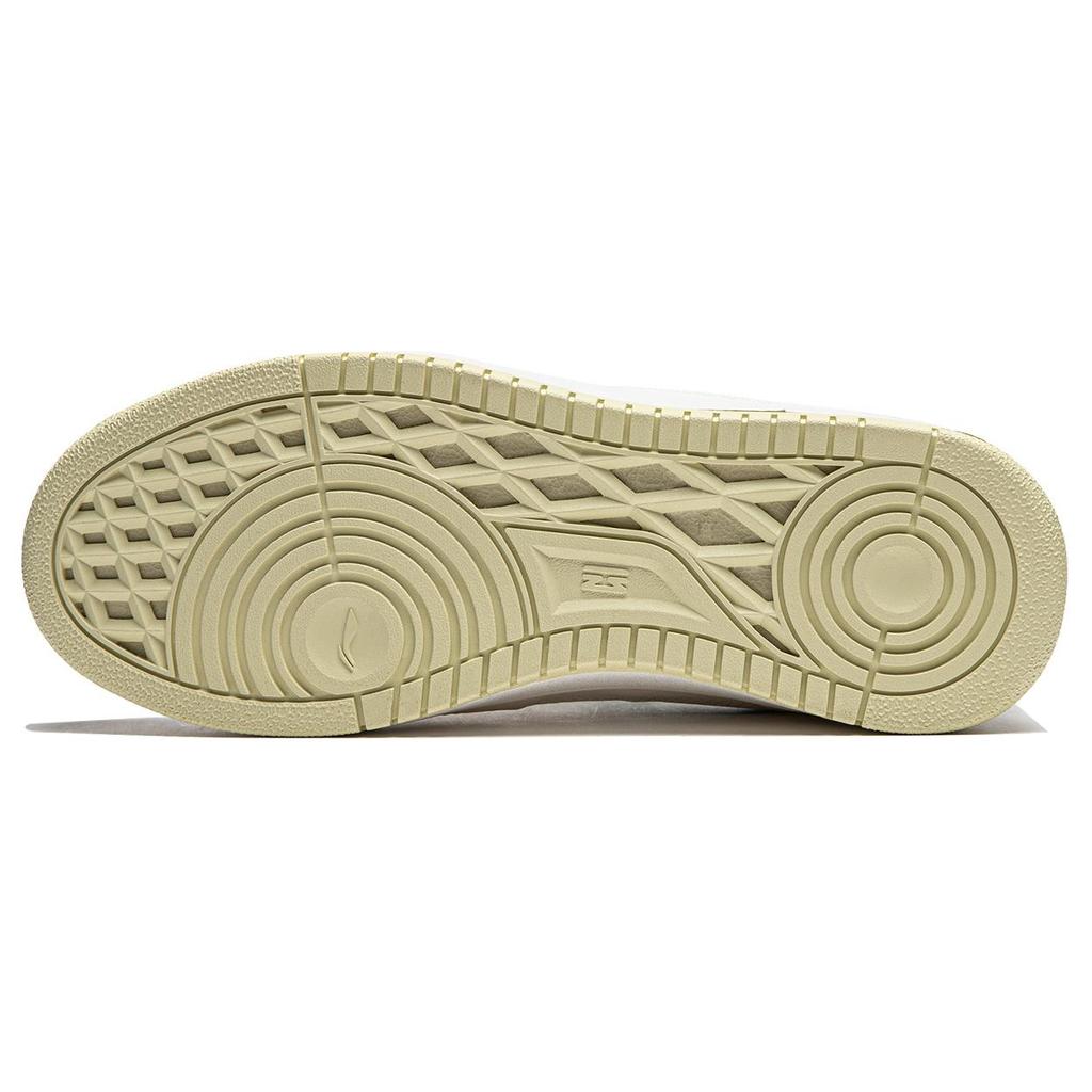 Li Ning Tianji Slip Resistant, Abrasion Resistant, Lightweight, Breathable Low top Skateboard Shoes Women's White Green AGCU096-1