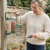 3pcs/set Windproof Hanging Bird Feeder Metal Mesh Bird Food Dispenser Bird Feeding Station  Outdoor