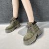 White Deer Martin Boots Women's Autumn New Outdoor Hiking Rhubarb Boots First Layer Pigskin Tooling Boots Children