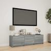 TV Stand with LED Lighting Grey Sonoma 140 X 34 X 40 Cm