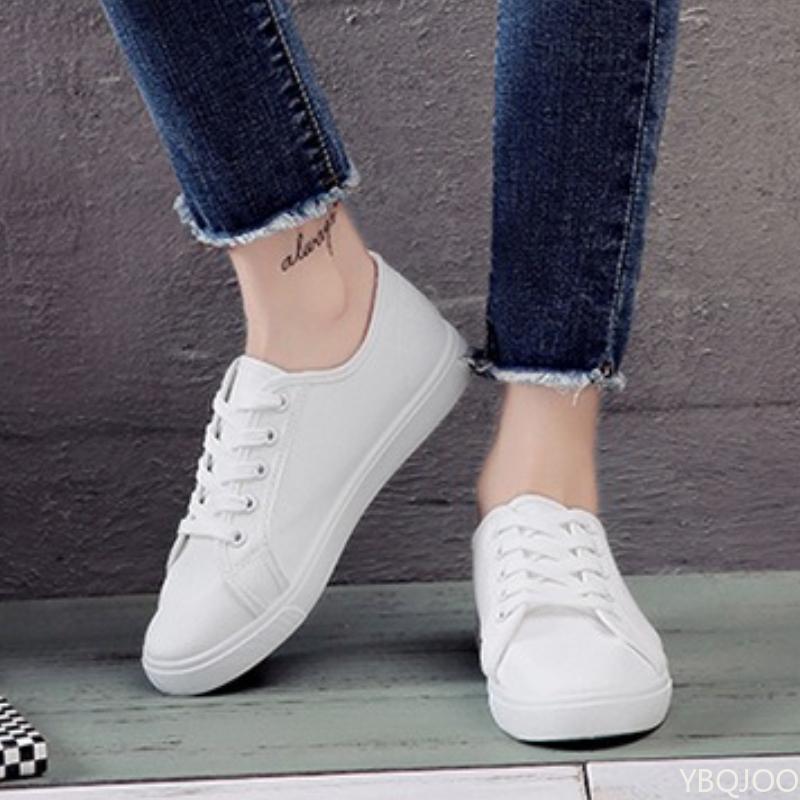 Fashion Solid color breathable flat shoes for spring summer new casual flat bottom versatile simple comfortable women's board shoes