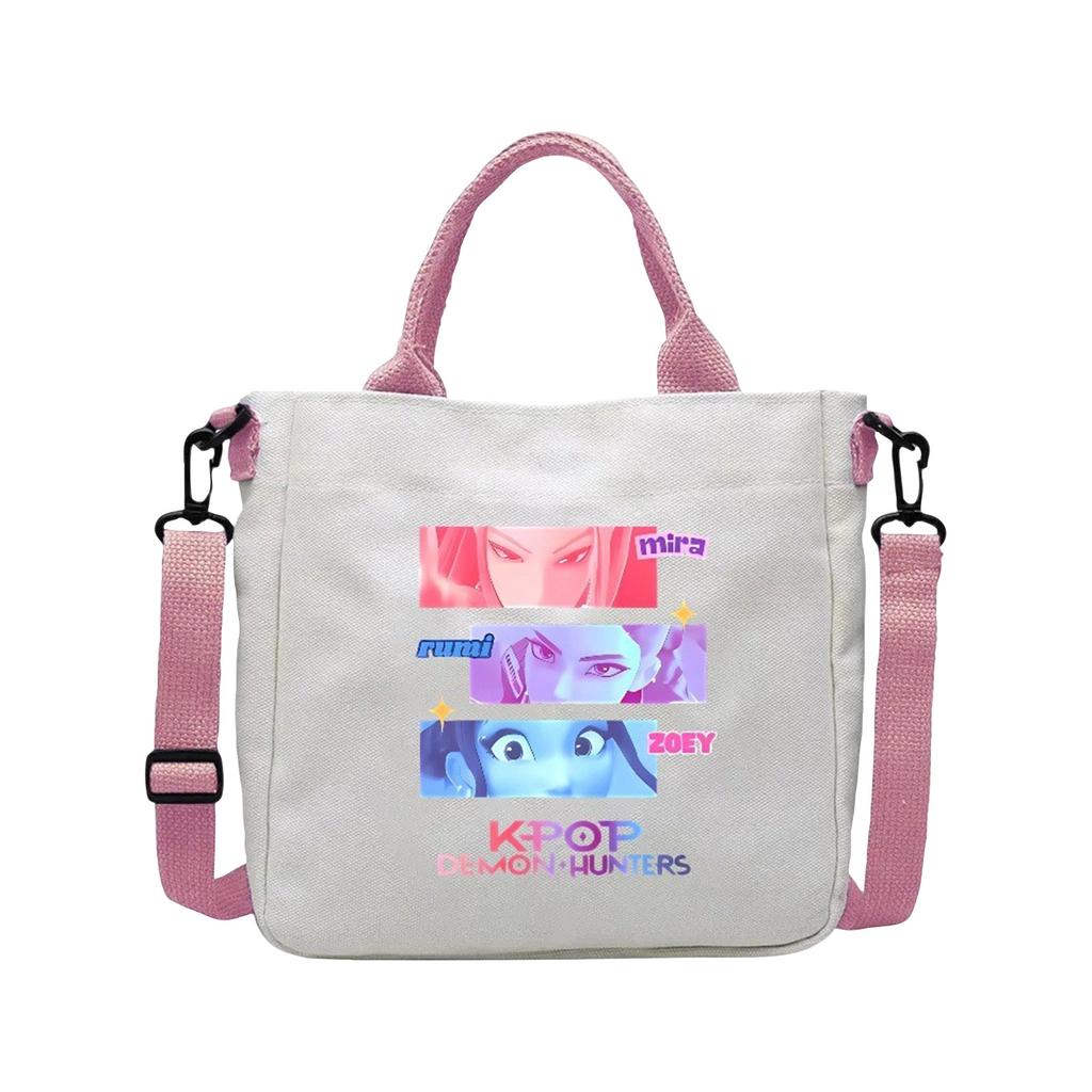 Girls Group Poster Printed Canvas Bag  Style Fan Support Zipper Handbag Women's Bag