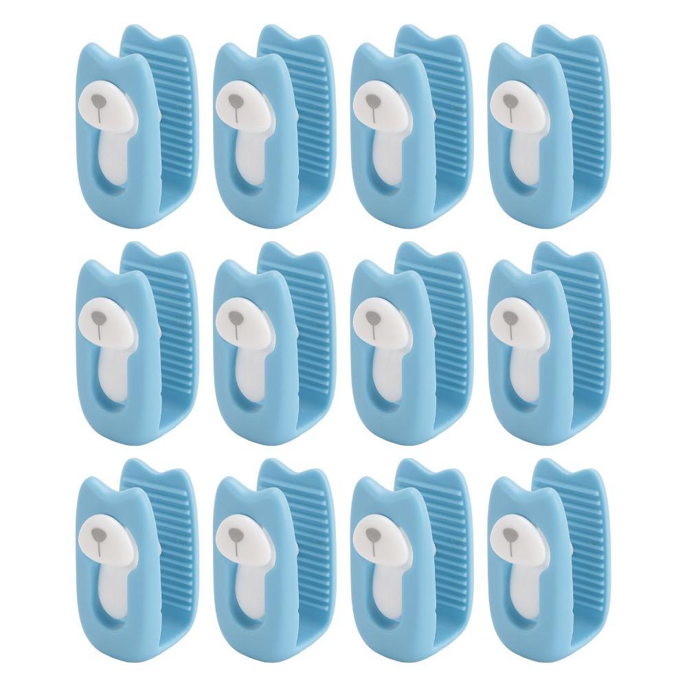 

12Pcs White/Pink/Blue Duvet Clips Bear Shape Easy Install Comforter Clips Secure Hold Simple Design Down Quilt Fasteners синий