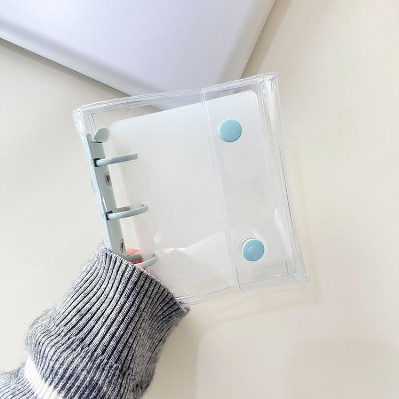 Ins Style Mini Wearable Nail Art Loose-Leaf Storage Transparent Pvc Nail Art Collection Booklet Frosted Baffle Sample Color Card
