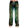 Pajama Pants Sleepwear Casual Drawstring Elastic Waist Pants Comfy Straight Yoga Loose Trousers