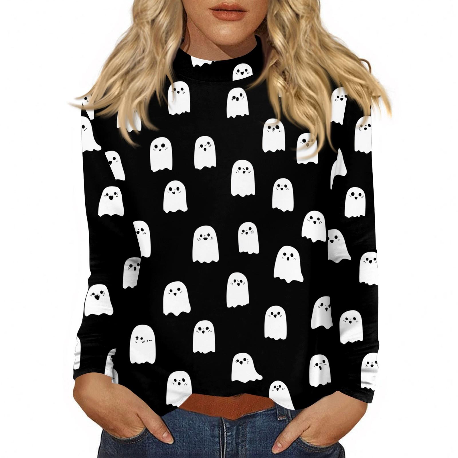 

Women s Daily Casual Long Sleeve Mid Collar Top M чорний