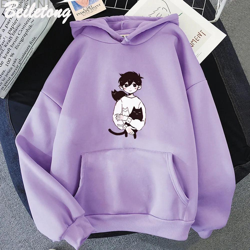 OMORI Sunny and Mewo Hoodies Kawaii Woman Pullovers Hoodie Merch Fashion Winter Long Slevee Sweatshirt Pullover Tracksuit Cloth