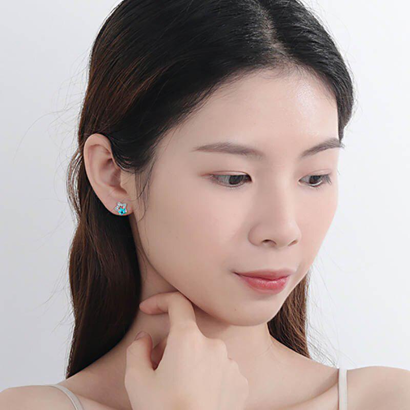 Lindon Moda biżuteria Kolczyki Pięcioramienne gwiazdki Szafirowe cyrkonowe kolczyki Kobiety Party Prezenty