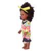 14 Inch Vinyl Curly Hair Reborn Girl Doll Cute African Black Skin Doll Children Toy Gift