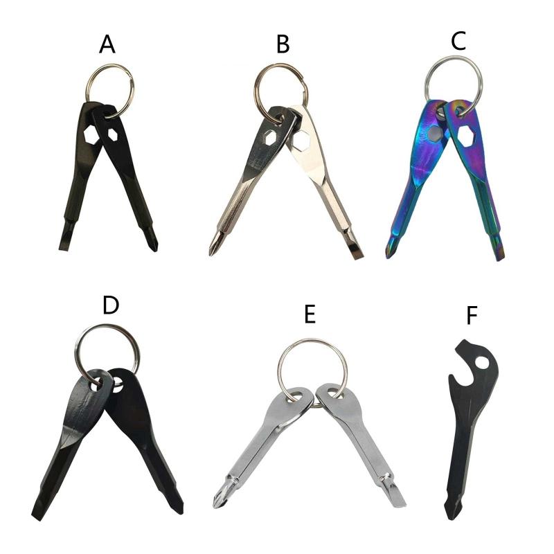 Portable Screwdriver Keychain Multifunction Set Nut Driver Wrench Repair Hand Tool Pocket Screwdrivers Flat/Phillips