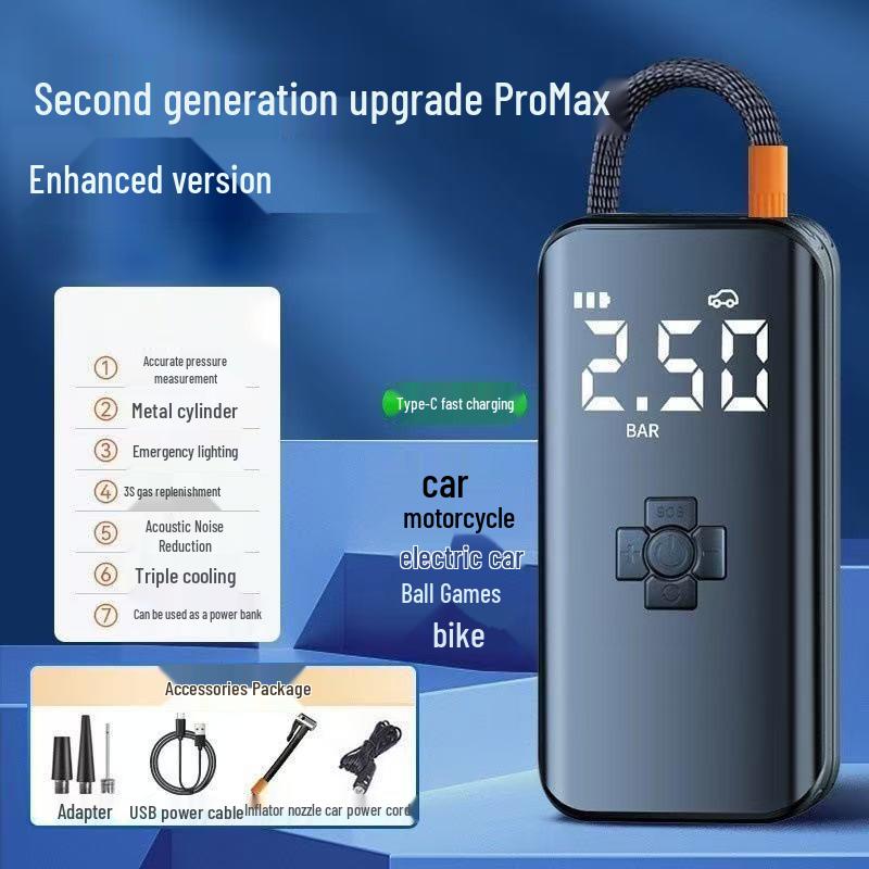 Portable High-Pressure Wireless Car Tire Inflator