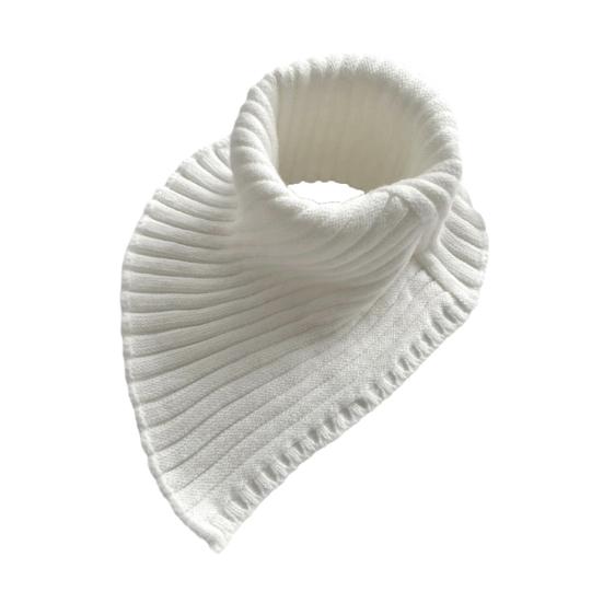 Women Autumn Winter Knitted Fake Collar Scarf Solid Color Ribbed