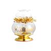 Buddha Offering Lamp, Transparent Glass Lotus Lamp, Buddha Heart Sutra Butter Lamp, Household Use, Prayer, Buddha Tools