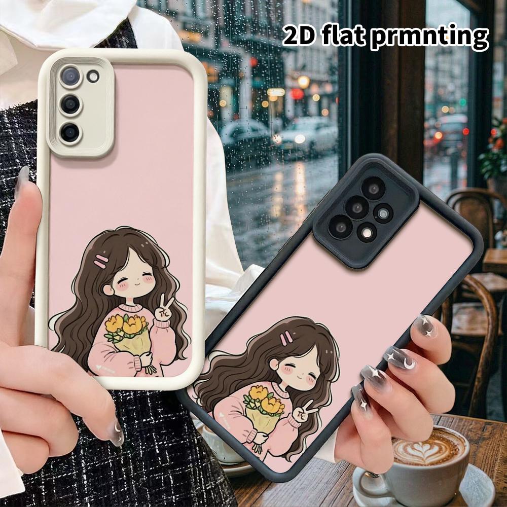 Phone Case: 2D flat Samsung Galaxy A34 A35 M05 M06 S20 S22 S21 FE Plus 5G protective case, Bouquet Bye Girl, perfect Christmas and Halloween holiday g