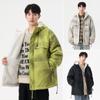 New cotton-padded men's coat thickened warm trendy brand double-sided lamb wool cotton-padded jacket cotton-padded jacket