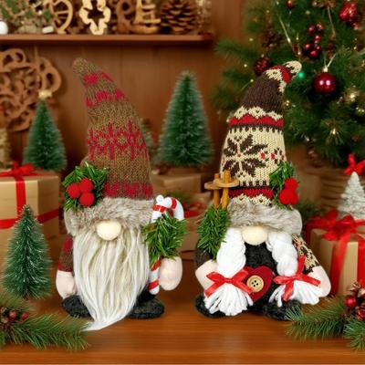 Christmas Decorations, Knitted Hats, Holding Pine Branches, Rudolph Dolls, Gnomes, Faceless Dolls, Doll Ornaments