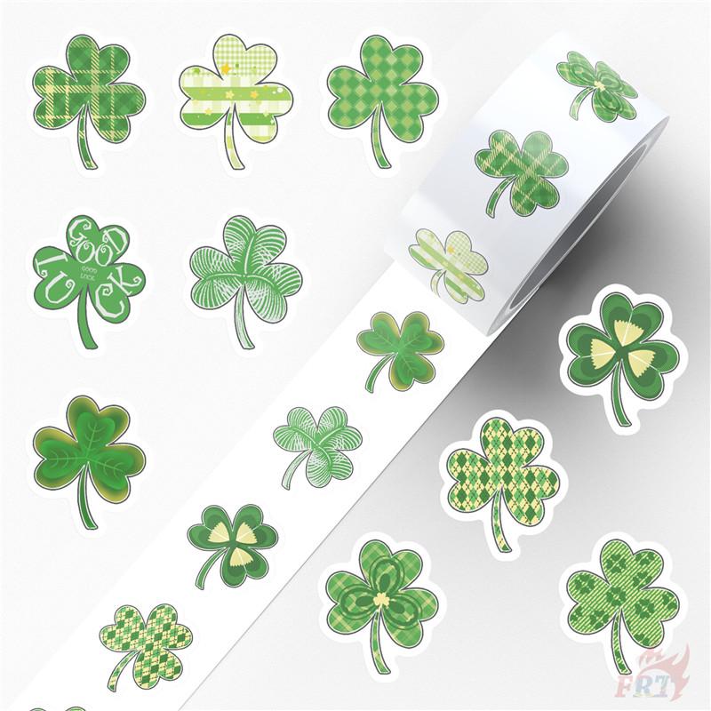 500Pcs/Roll Lucky Clover Kids Rewards Stickers - DIY Scrapbooks Album Decor Sealing Label Decals