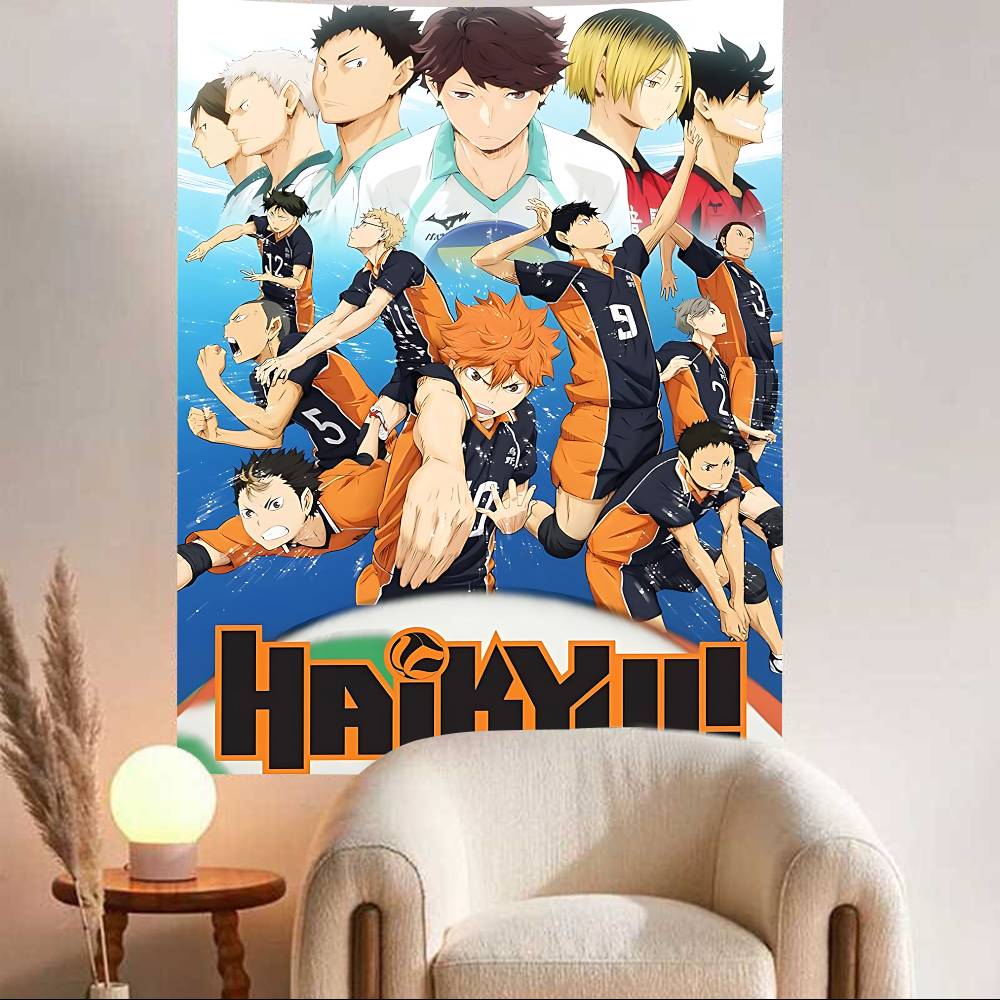 Haikyuu Anime Volleyball Happy Birthday Party Backdrop Decoration Kids Boy Baby Shower Anime Photography Background polyester