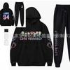 Mens Oversized Hooded Sweatshirt Jogger Pants Set With Front Back Print - 2025 Casual Streetwear