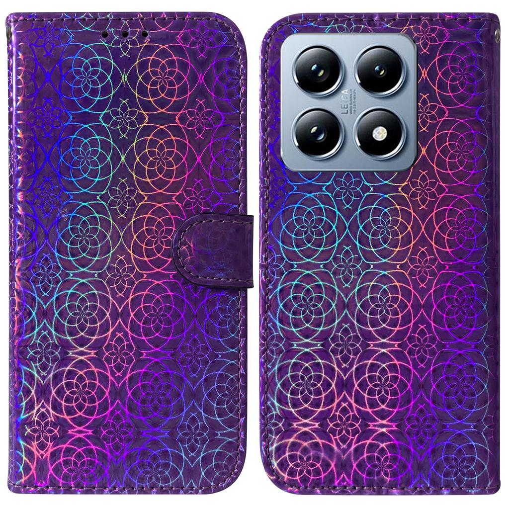 For Xiaomi 14T Pro Stand Case Dazzling Flower Leather Phone Cover