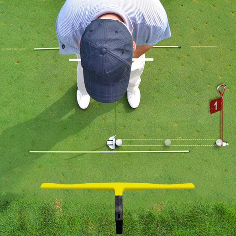 BAAU Golf Putting Trainer T-Putting Übungsgerät mit Gesten-Ausrichtungshelfer - Golf Putter Trainingszubehör