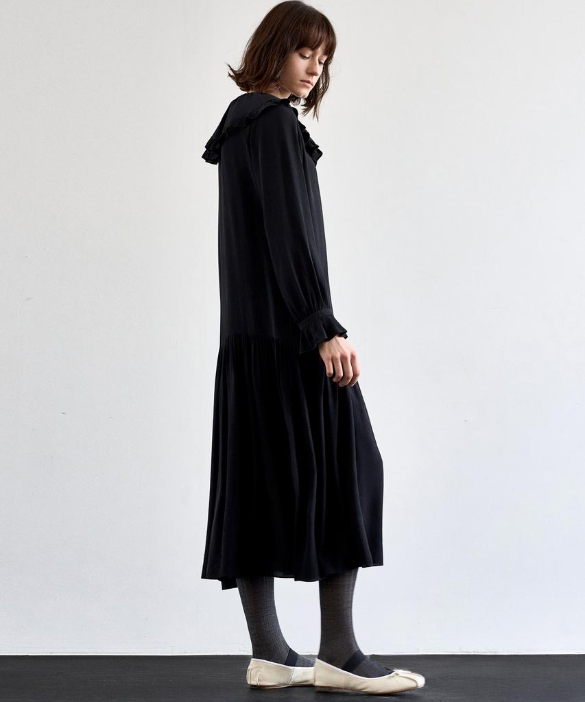 MITTE Sailor Ruffle Collor Dress_Black