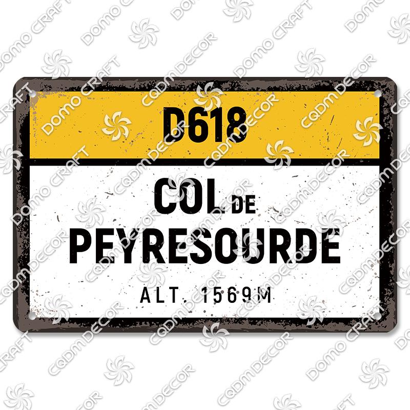 Berg Höhe Poster Metall Blechschilder Col De La Madeleine Hautacam Metallplatte Wanddeko Club Pub Wohnzimmer Zuhause